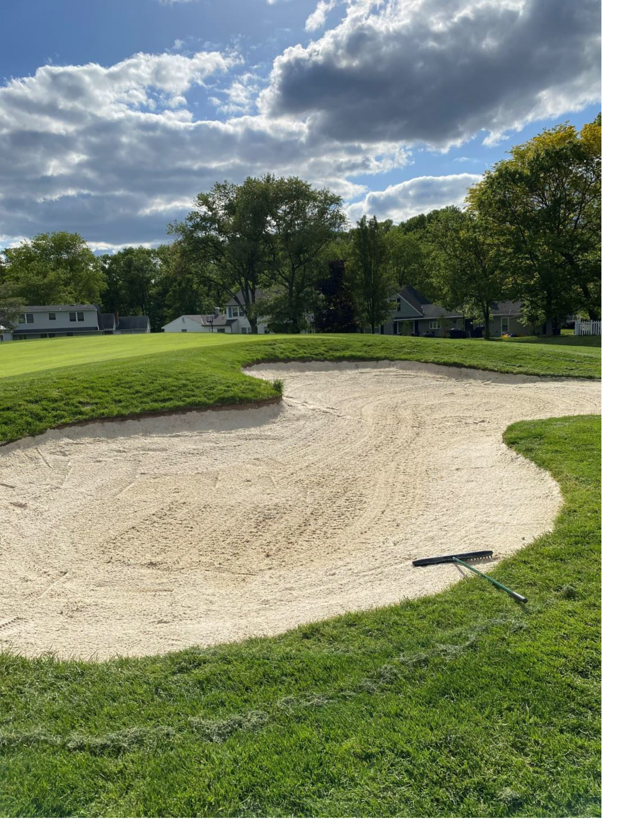 Bunker on golf course